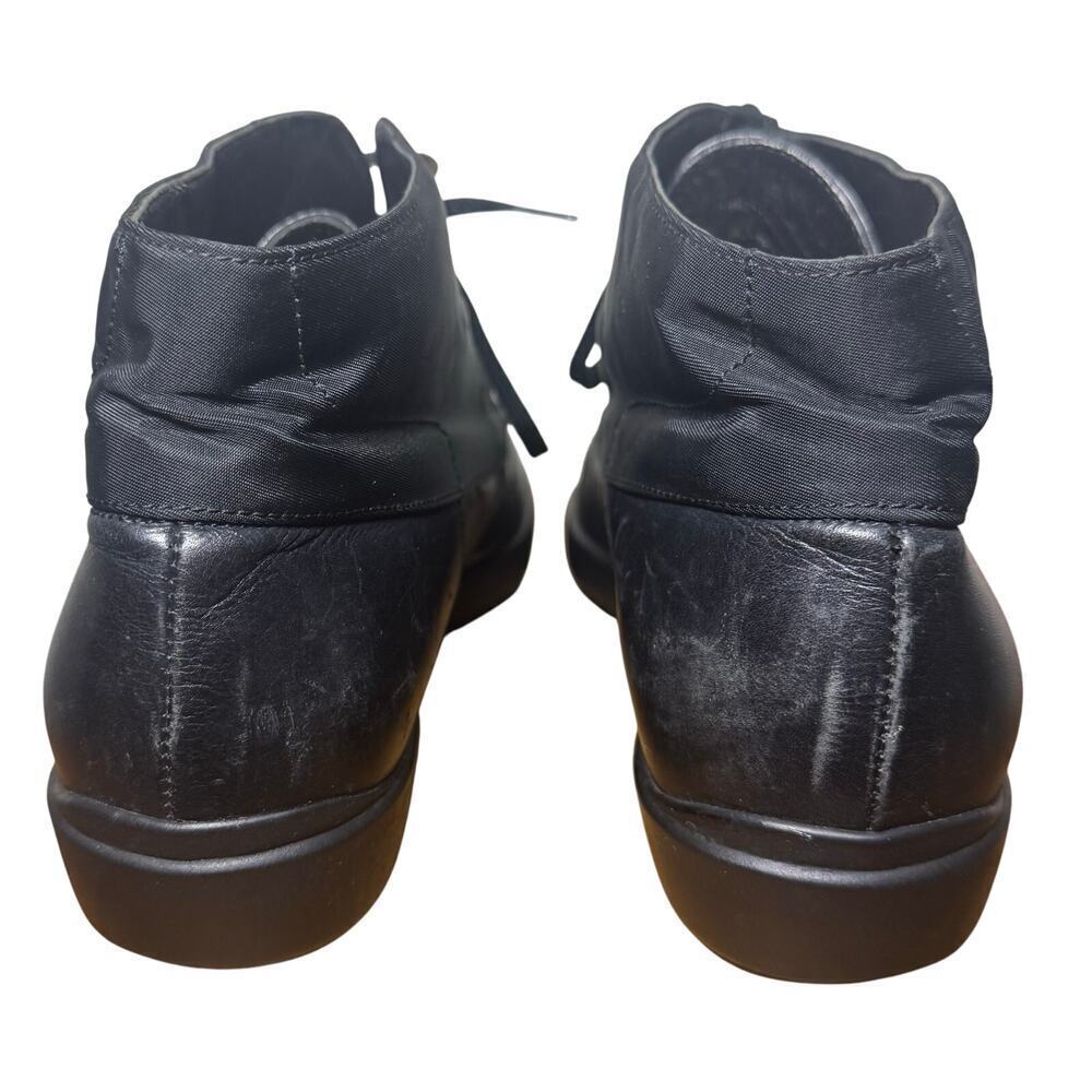Prada Milano Black Leather Ankle Boots Made in Italy Size 38 - Picture 4 of 8